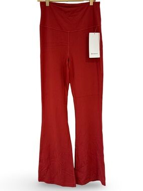 lululemon groove super high rise flared NULU size 8 color cayenne flared pants
